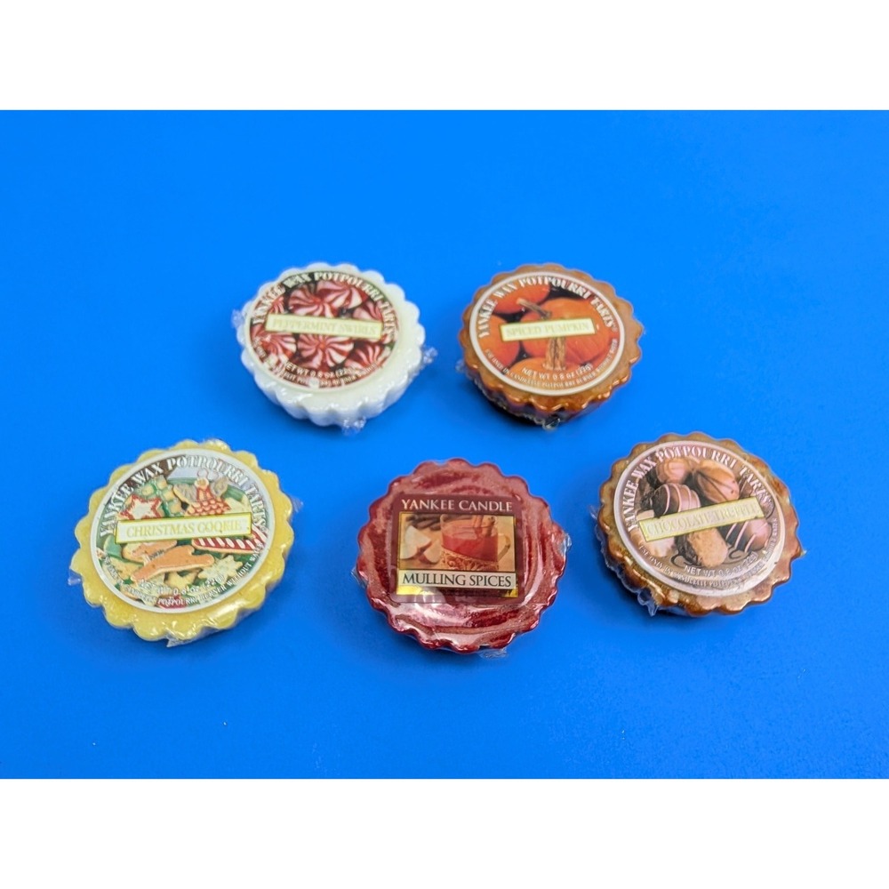 Yankee Candle Wax Potpourri Tarts Wax Melts Holiday Christmas Autumn Set of 5
